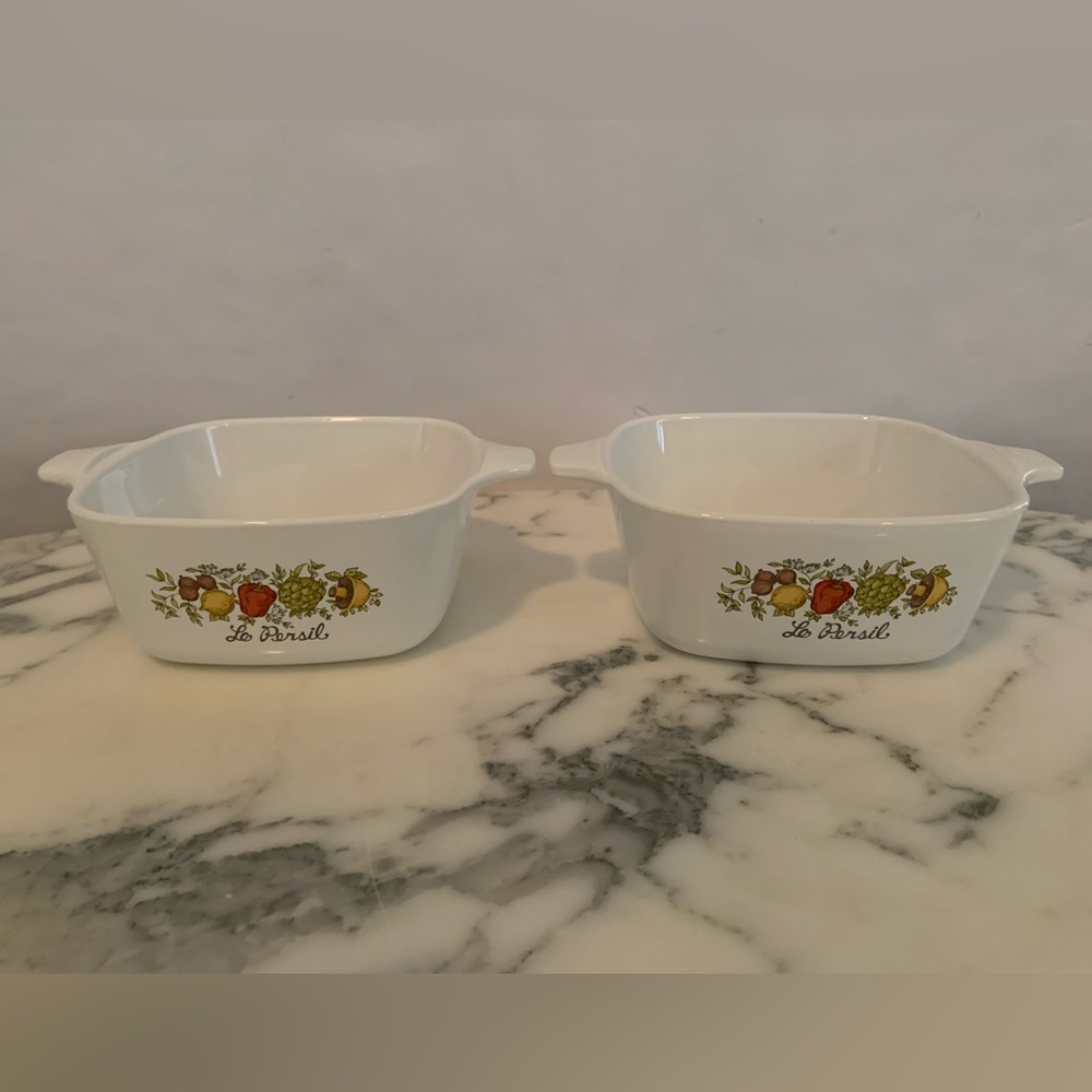 Set Of 2 Vintage 1970’s CorningWare “Le Persil” P-41-B Petite Pans 700ml
